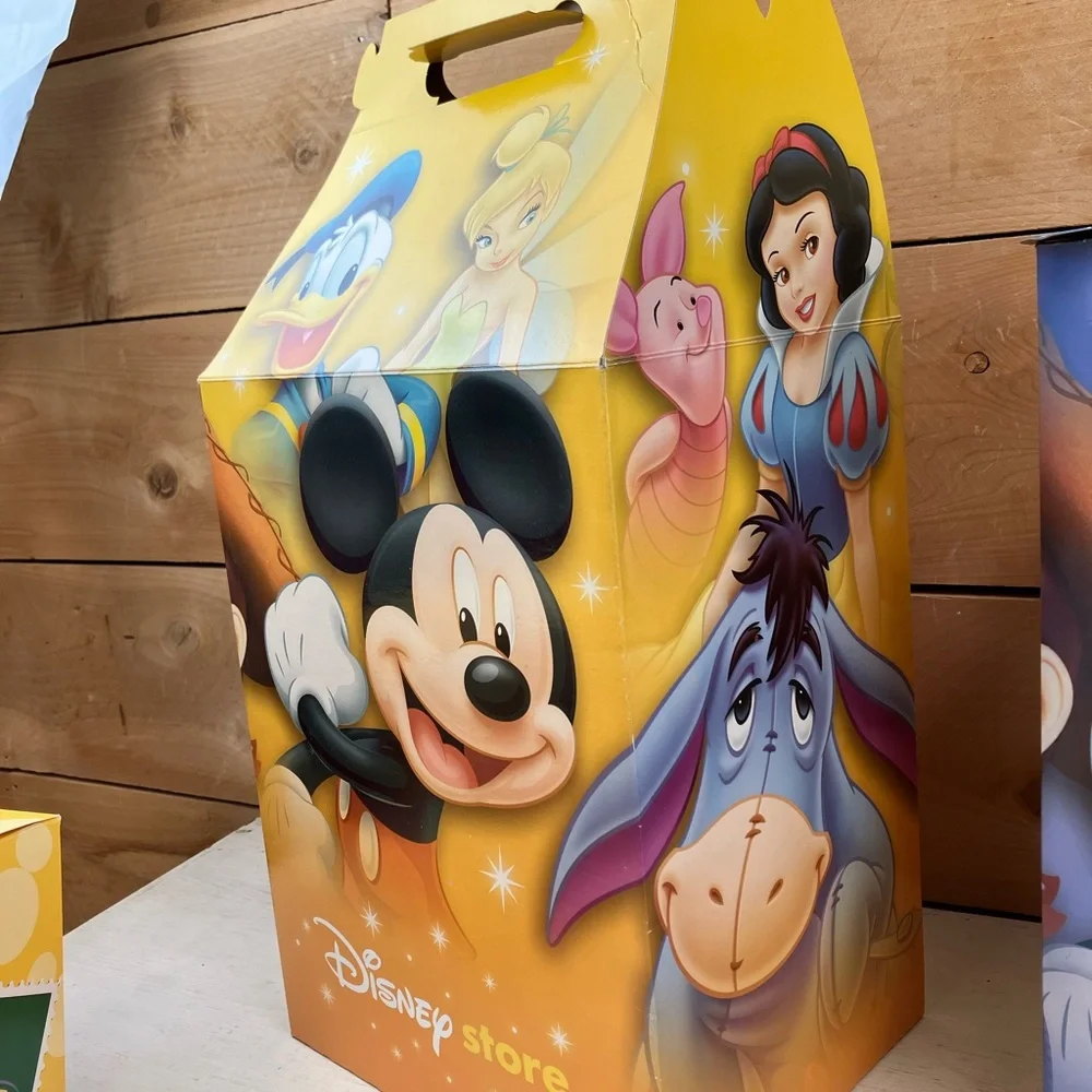 Vintage Disney Store Gift Box Set of 3 Mickey and Winnie the Pooh Collectable